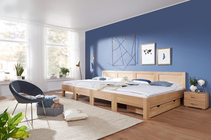 Extension sets for Family Bed RÜGEN Wild oak - lacquered