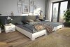 Family Bed SAMOS | Beech - white lacquered (270x200cm)