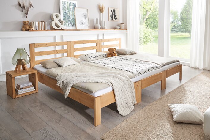 Family Bed PICO  | Spruce - dark waxed (270x200cm)