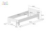 Conversion Set to Single Bed CAPRI | Spruce - Dark Waxed